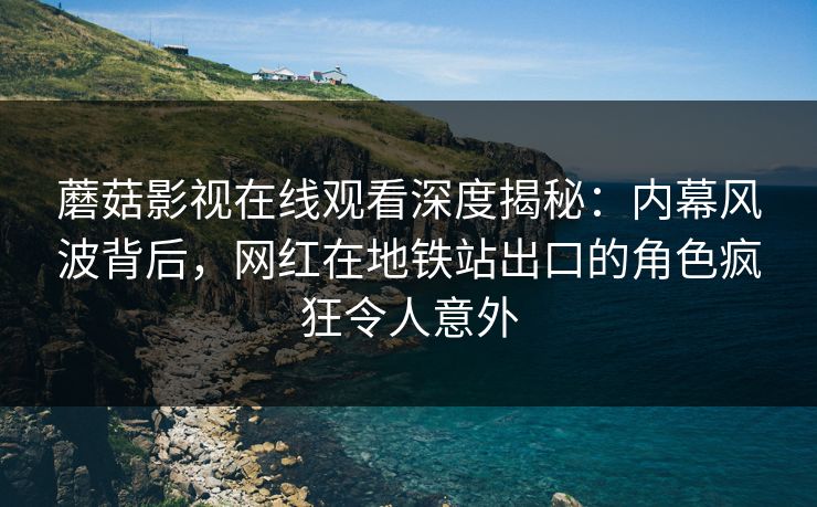 蘑菇影视在线观看深度揭秘：内幕风波背后，网红在地铁站出口的角色疯狂令人意外